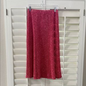 love, Fire Textured Red A-Line Skirt